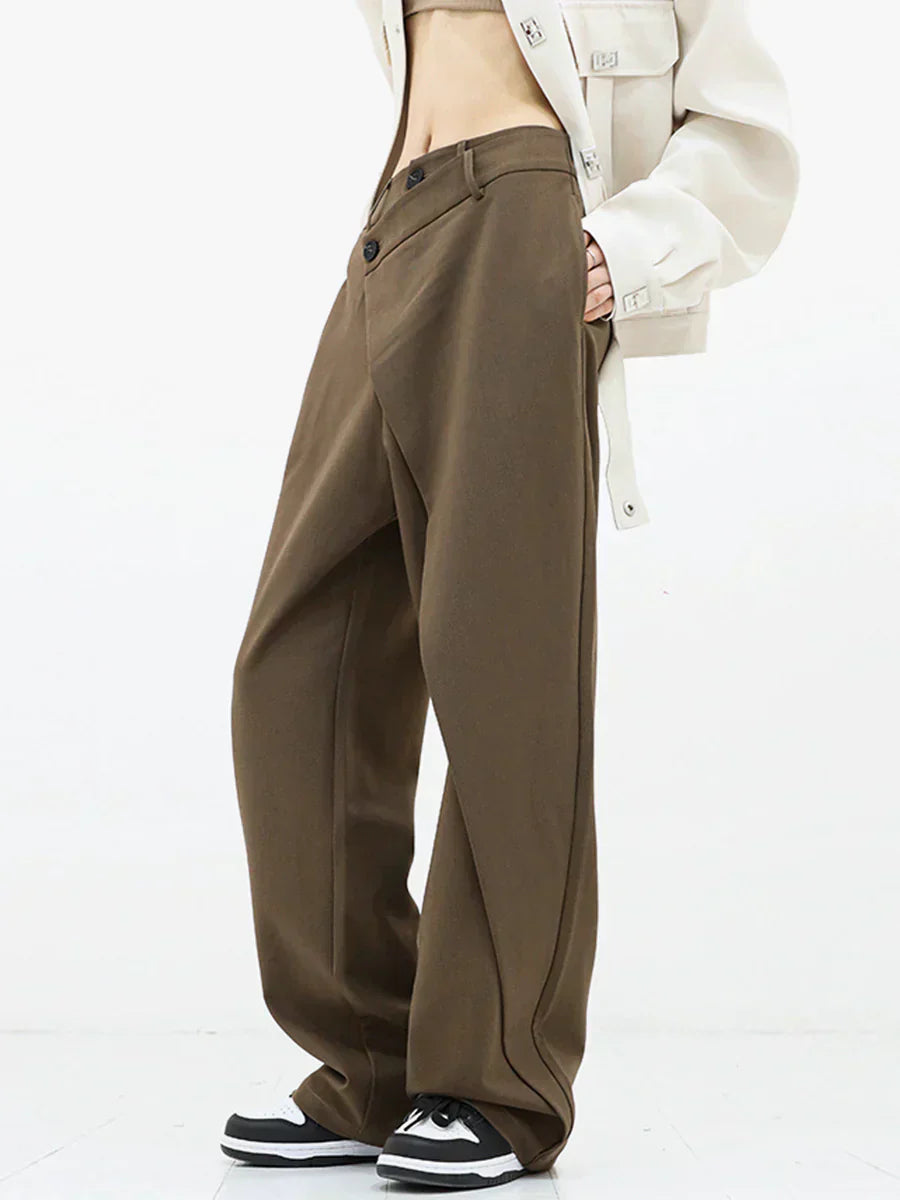 Women's Leja Layered Button Wide-Leg Pants