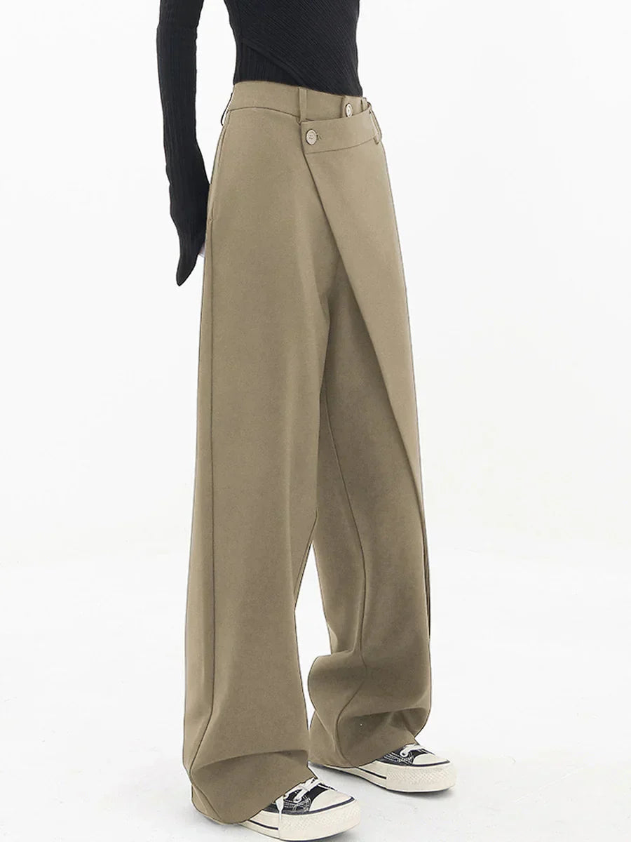 Women's Leja Layered Button Wide-Leg Pants