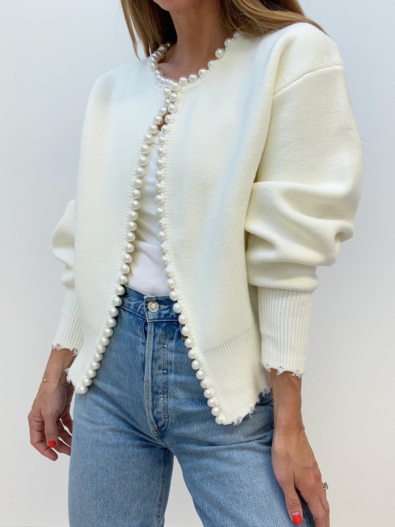 Women's jacket | With pearl embellishment
