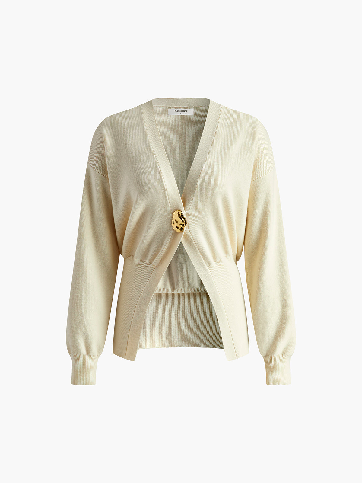 Women's cardigan with deep V-neck | button detail