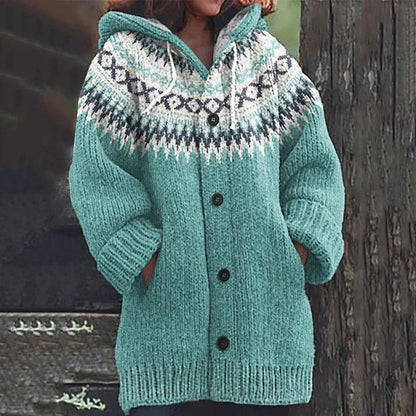 Women's comfortable button-front cardigan