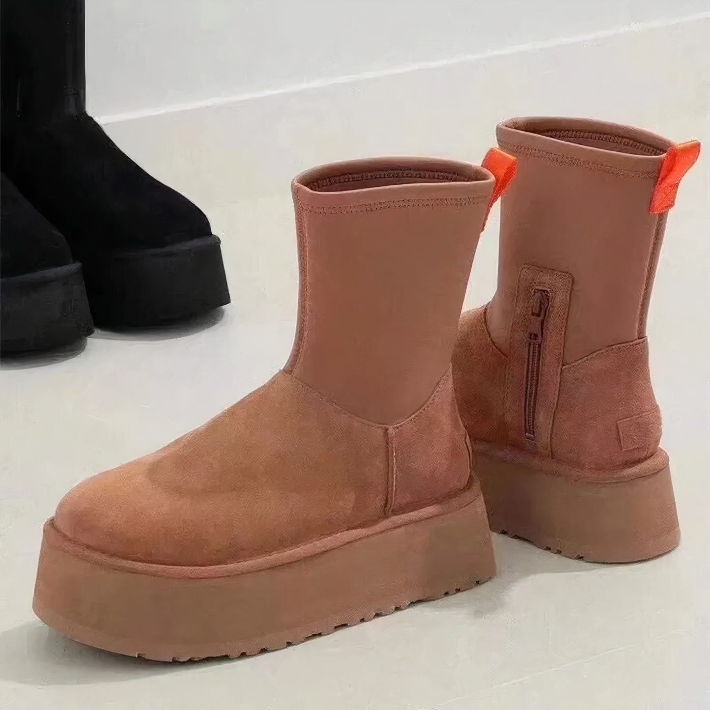 Warm Faux Fur Ankle Boots for Women