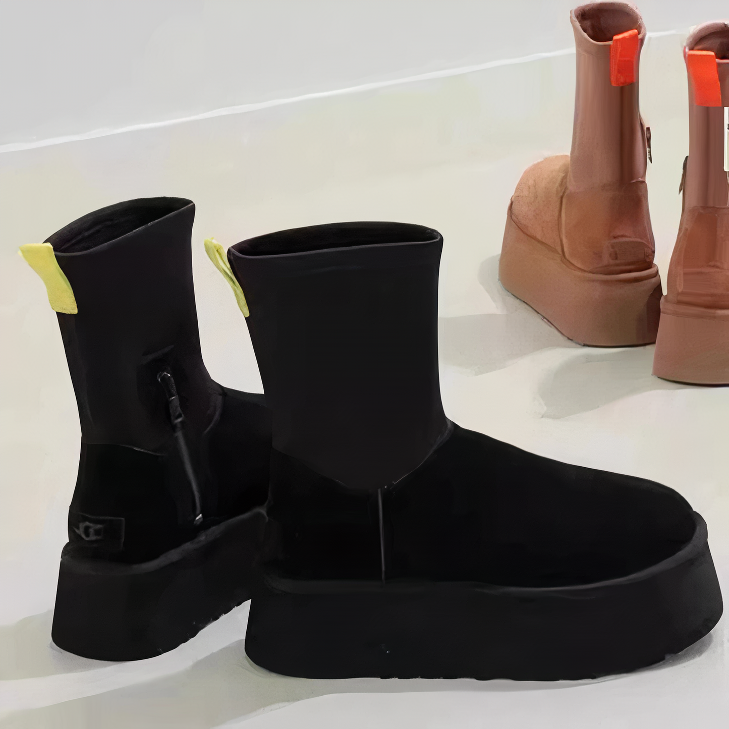 Warm Faux Fur Ankle Boots for Women - Olytrend