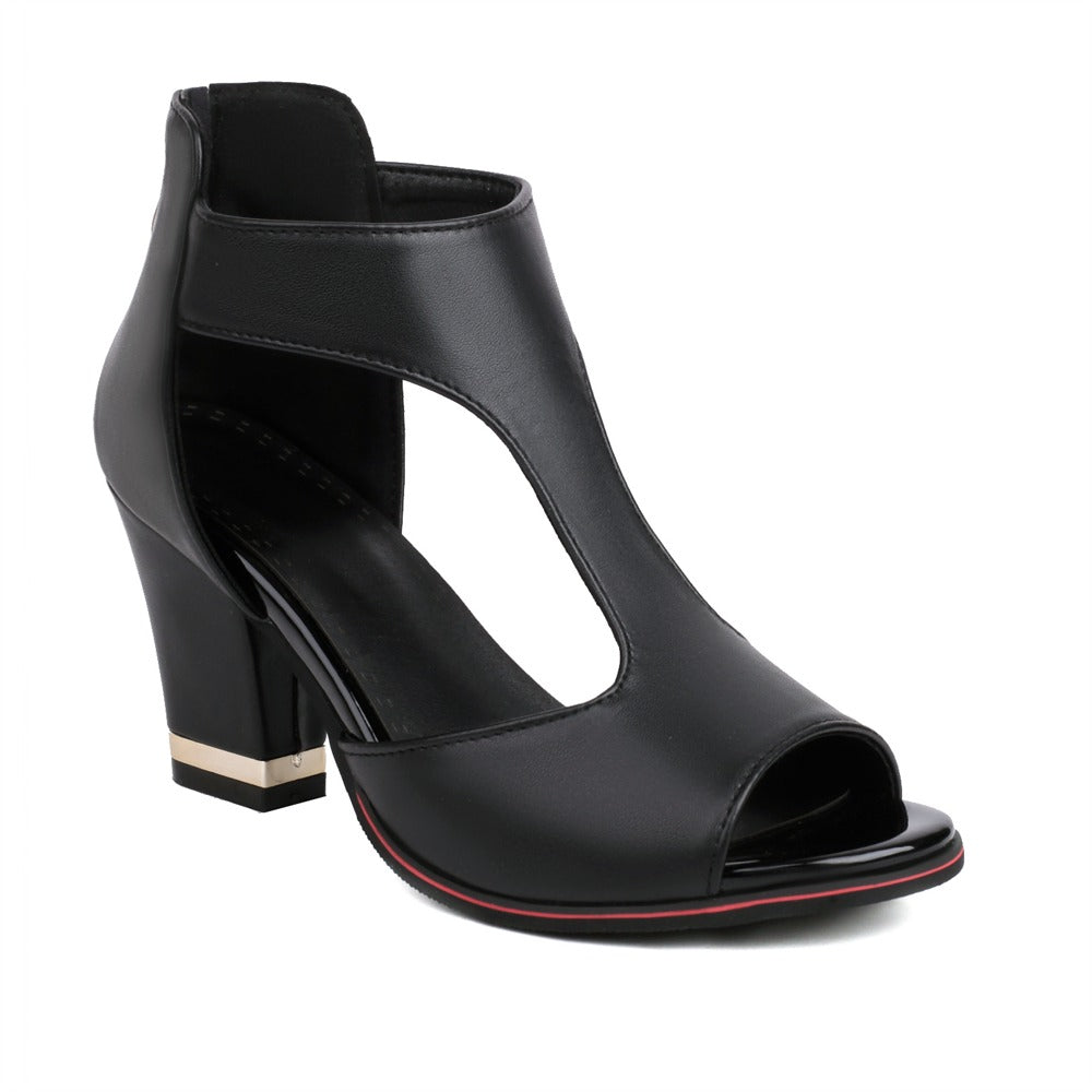 BELVURA | Orthopedic leather heeled sandals