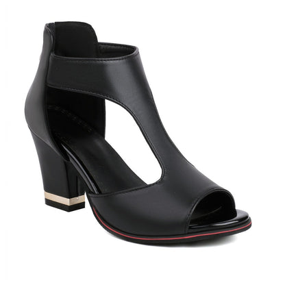 BELVURA | Orthopedic leather heeled sandals