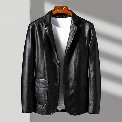 Alessandro Verdi Men’s Leather Jacket – Classic Modern Outerwear