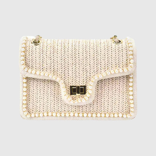 Boho Tote Bag with Bead Details