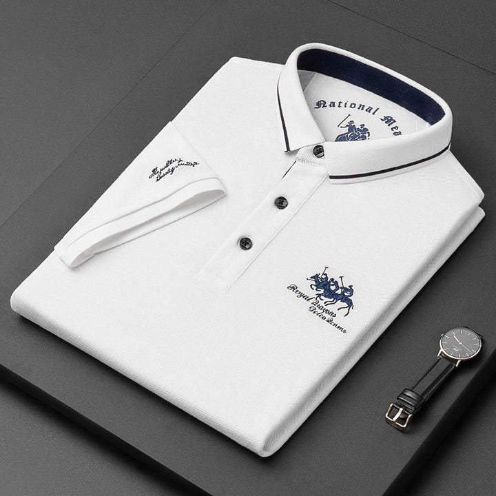 Casual polo shirt with buttons short sleeves for men