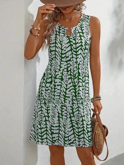 Beatrix | Printed Sleeveless Women's Dress for Summer Fashion