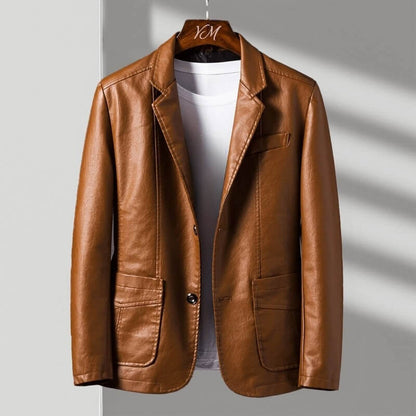 Alessandro Verdi Men’s Leather Jacket – Classic Modern Outerwear