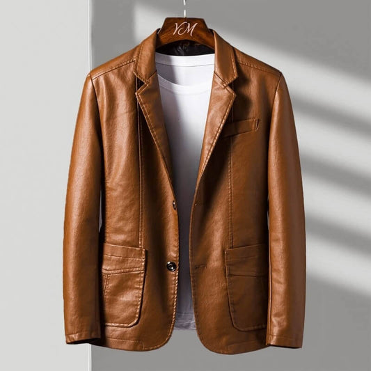 Alessandro Verdi Men’s Leather Jacket – Classic Modern Outerwear