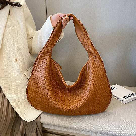 Braided Oko Leather Mary Shoulder Bag