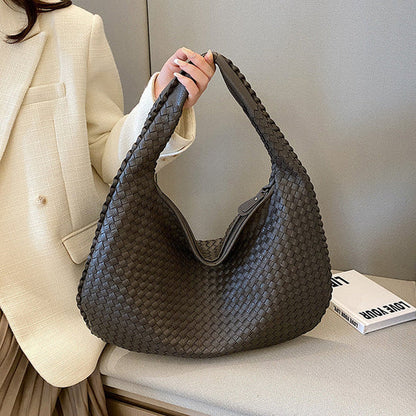 Braided Oko Leather Mary Shoulder Bag