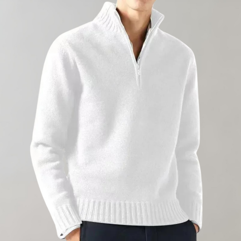 Warm fleece zip-up sweater for men | Ideal for outdoor activities