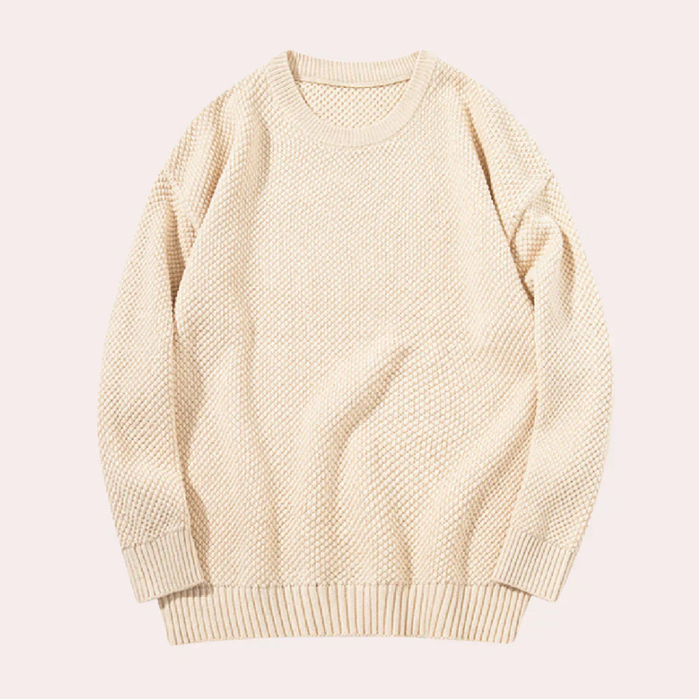 Casual crewneck sweater for men