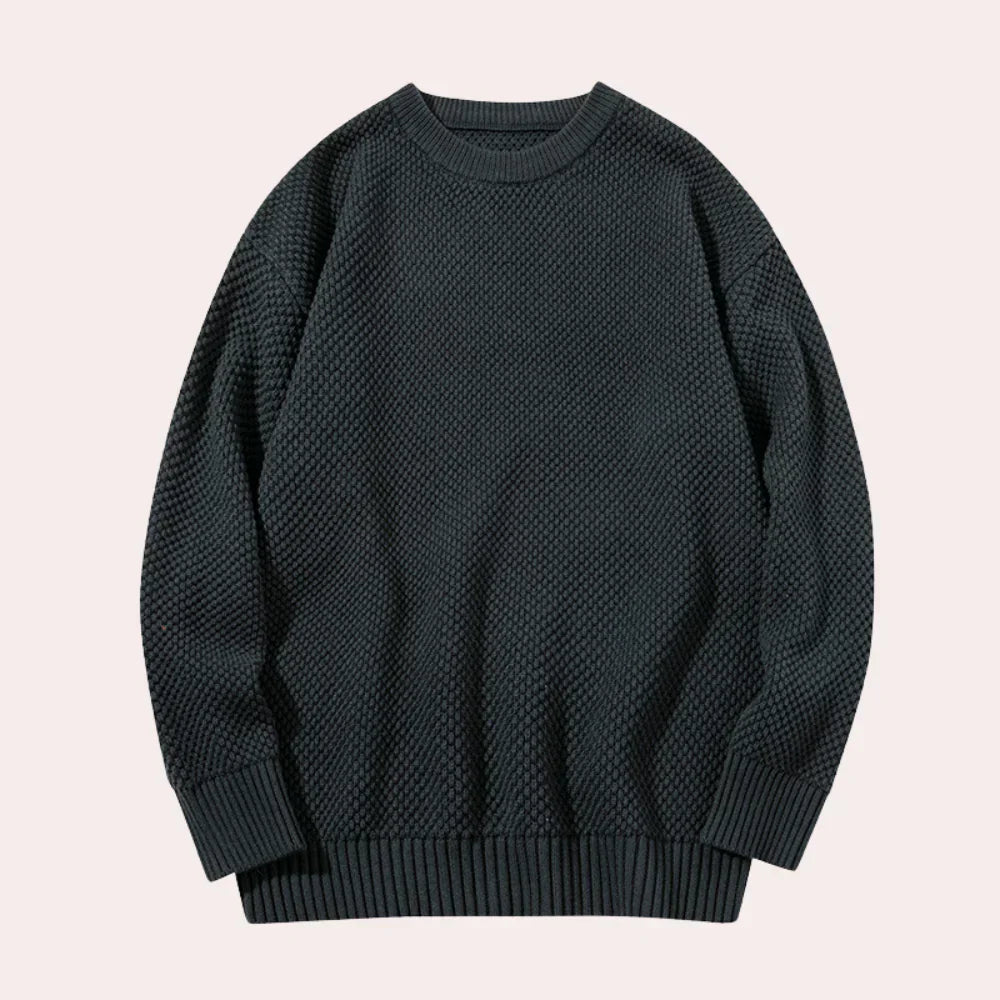 Casual crewneck sweater for men
