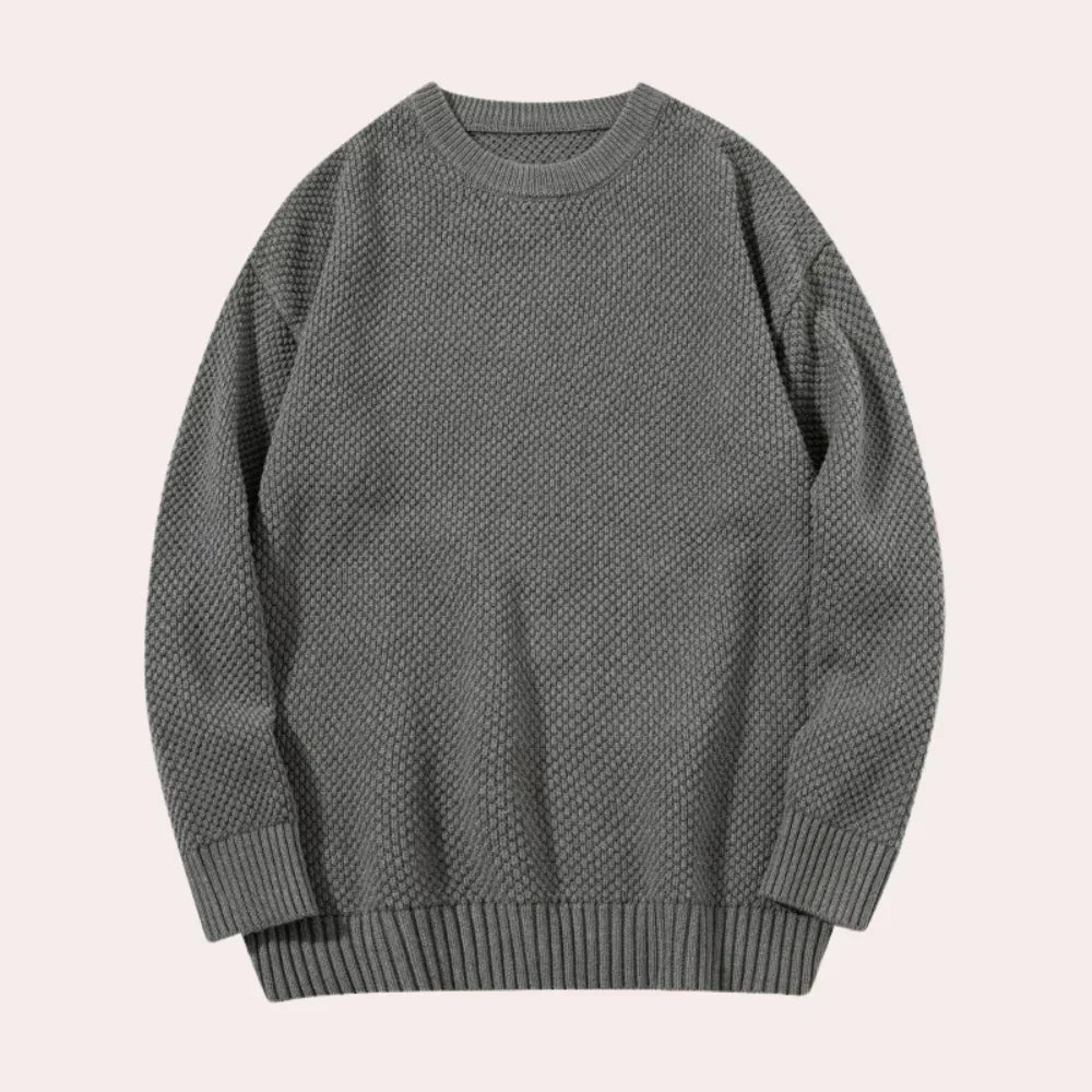 Casual crewneck sweater for men