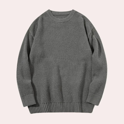 Casual crewneck sweater for men