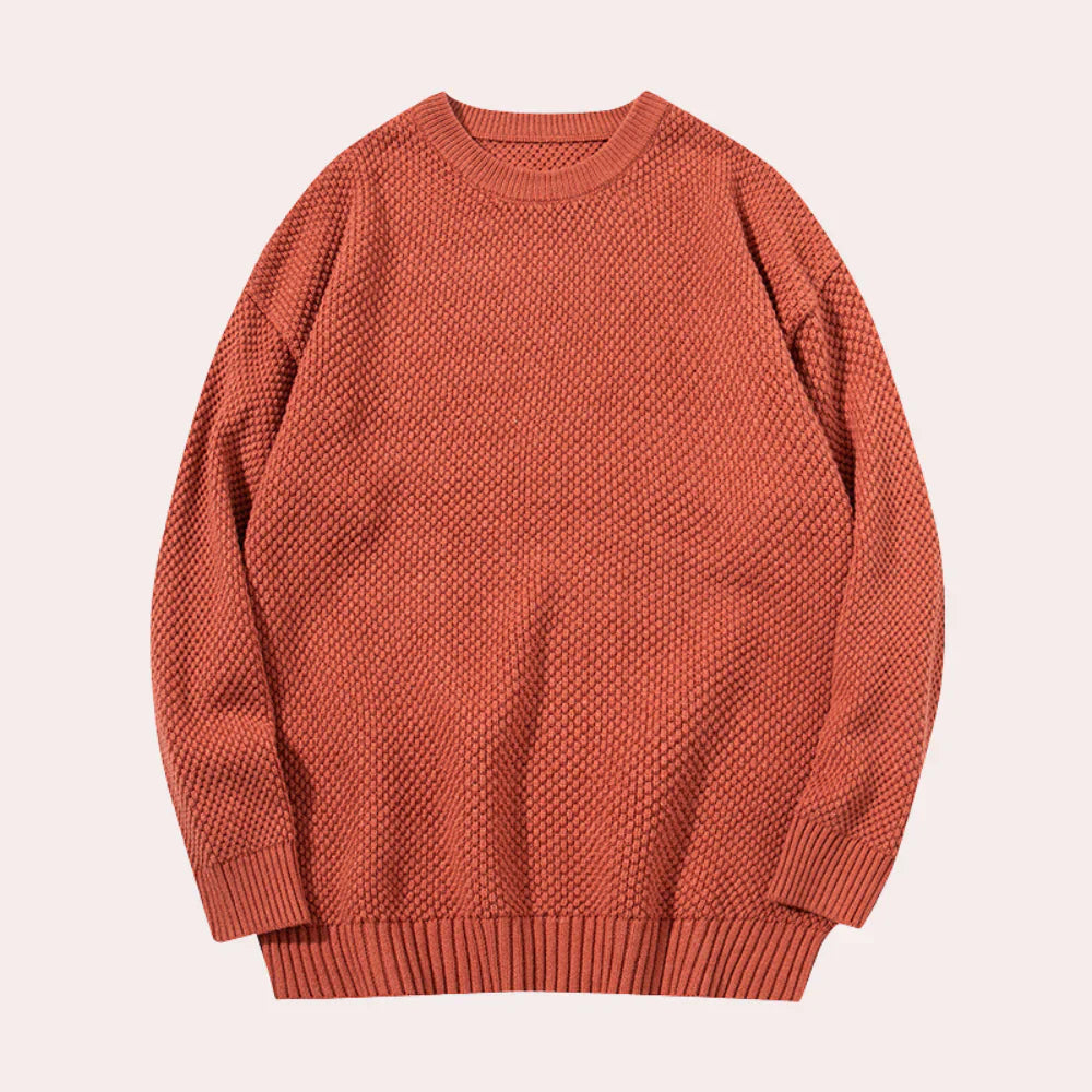 Casual crewneck sweater for men