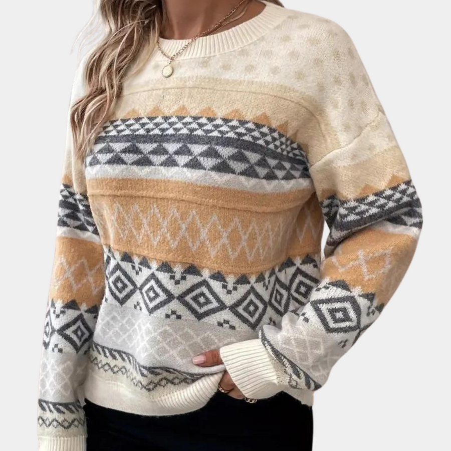 Women's fashionable knitted sweater