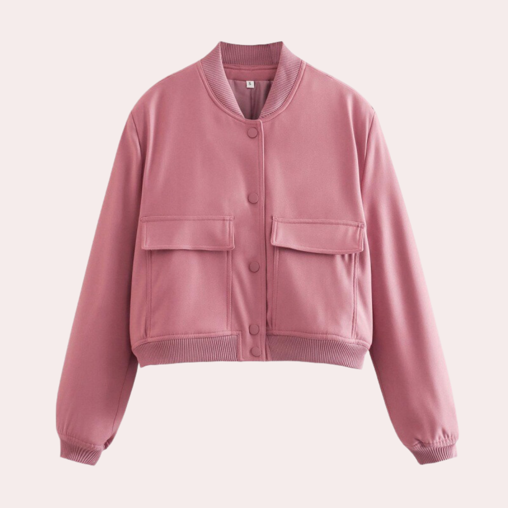 Warm Quilted Bomber Jacket for Women