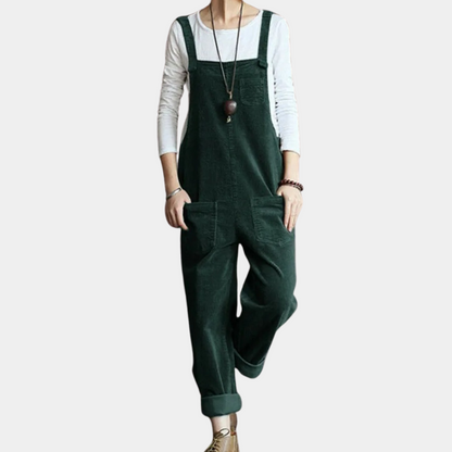 Casual summer corduroy jumpsuit for women