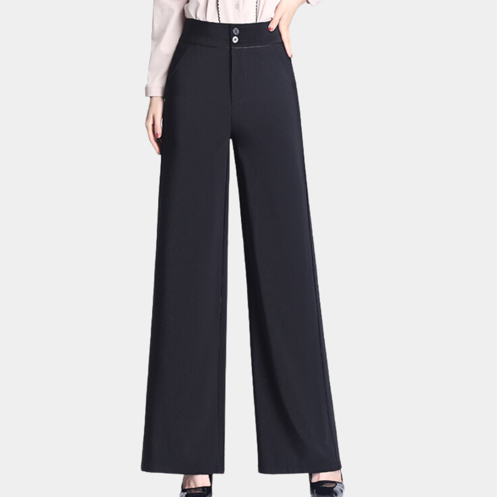 Weronika Women's High-Waisted Flowy Trousers