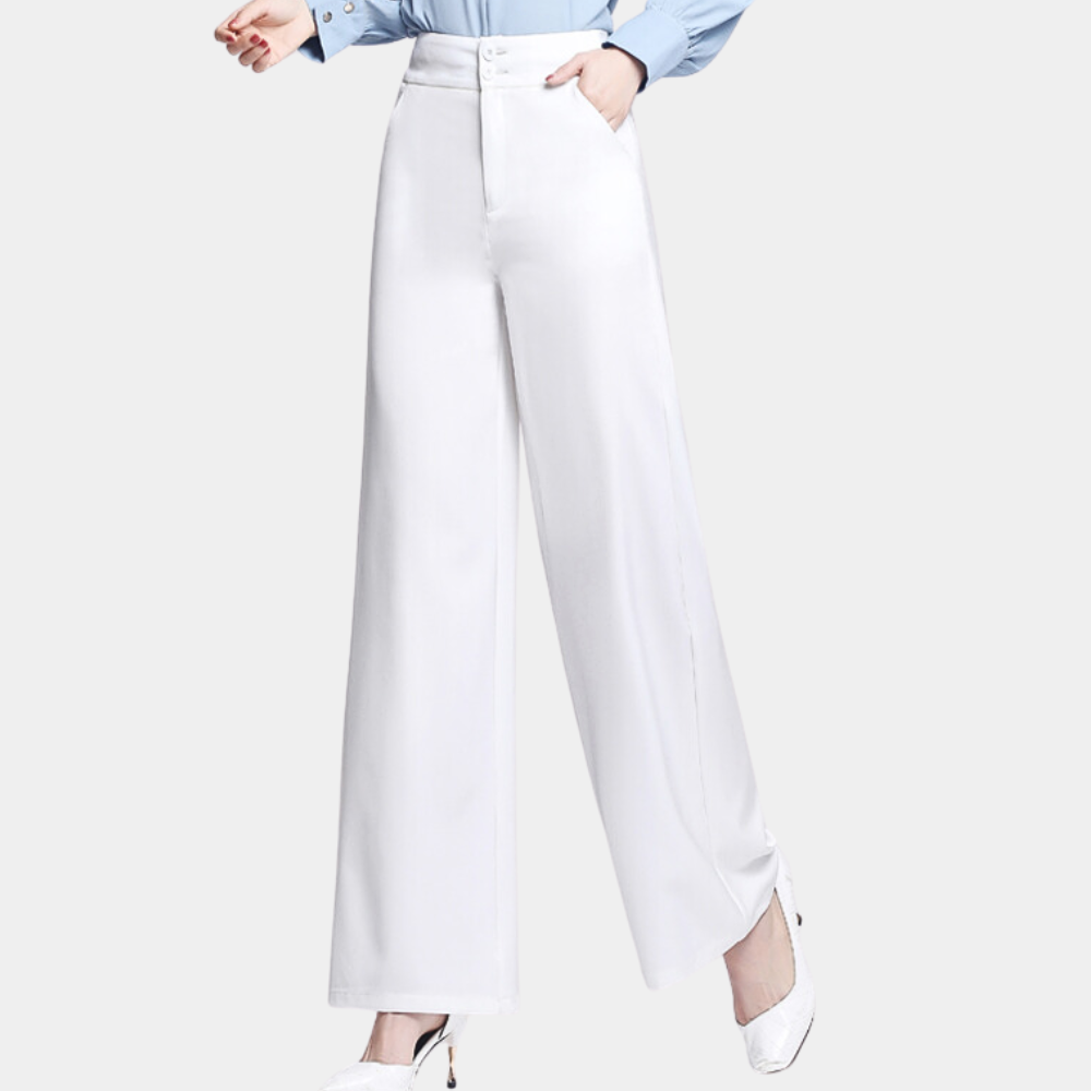 Weronika Women's High-Waisted Flowy Trousers