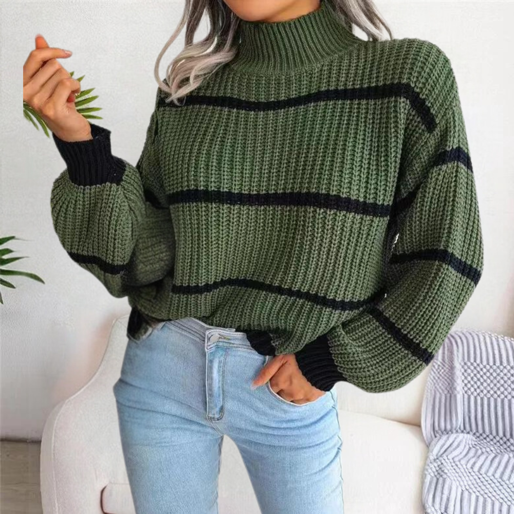 Celine | Stylish soft women's sweater with high neckline
