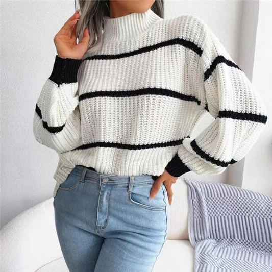 Celine | Stylish soft women's sweater with high neckline