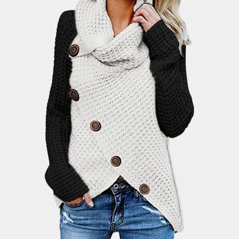 Women's Liselotte Asymmetric Button Jumper
