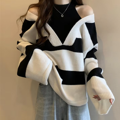 Women's stylish cold-shoulder Portia jumper