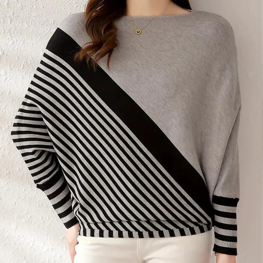 Women's Oleda Cozy Striped Batwing Jumper