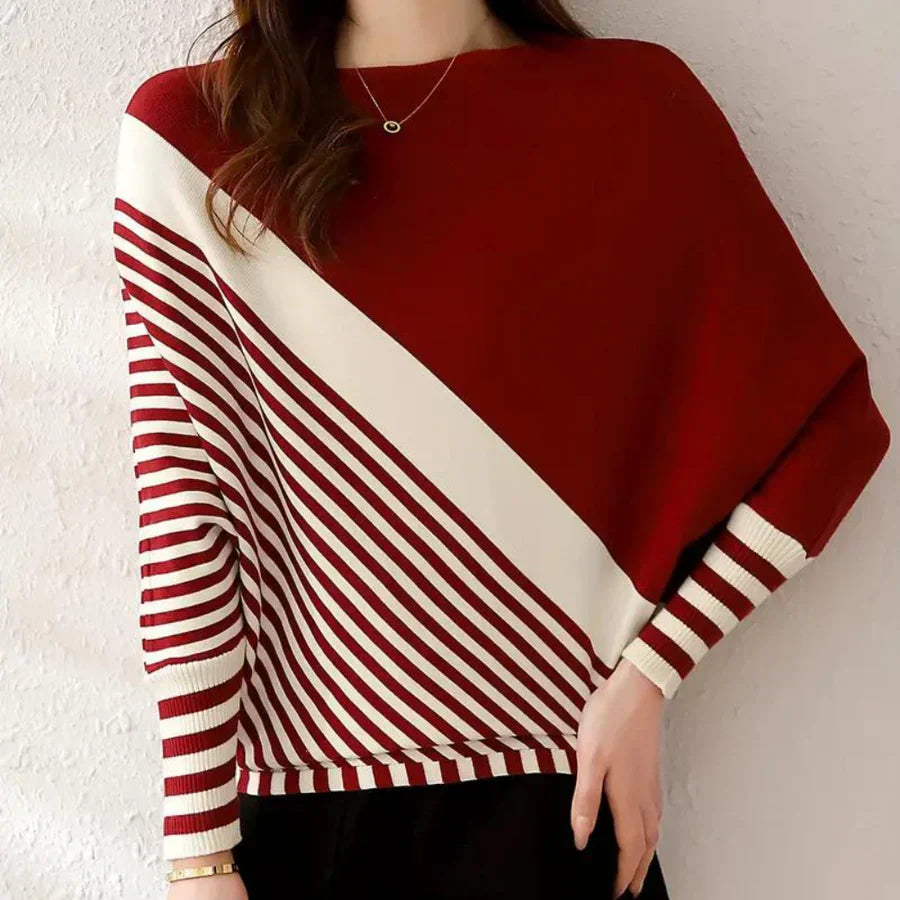Women's Oleda Cozy Striped Batwing Jumper