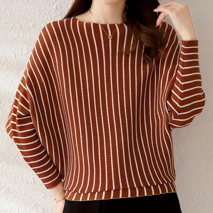 Stylish striped women's sweater for the sophisticated woman