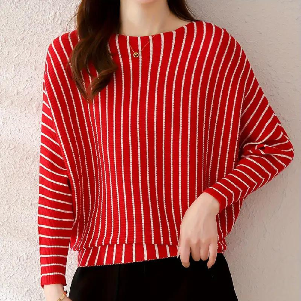 Stylish striped women's sweater for the sophisticated woman