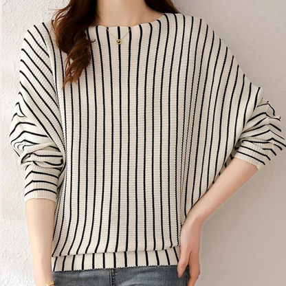 Stylish striped women's sweater for the sophisticated woman