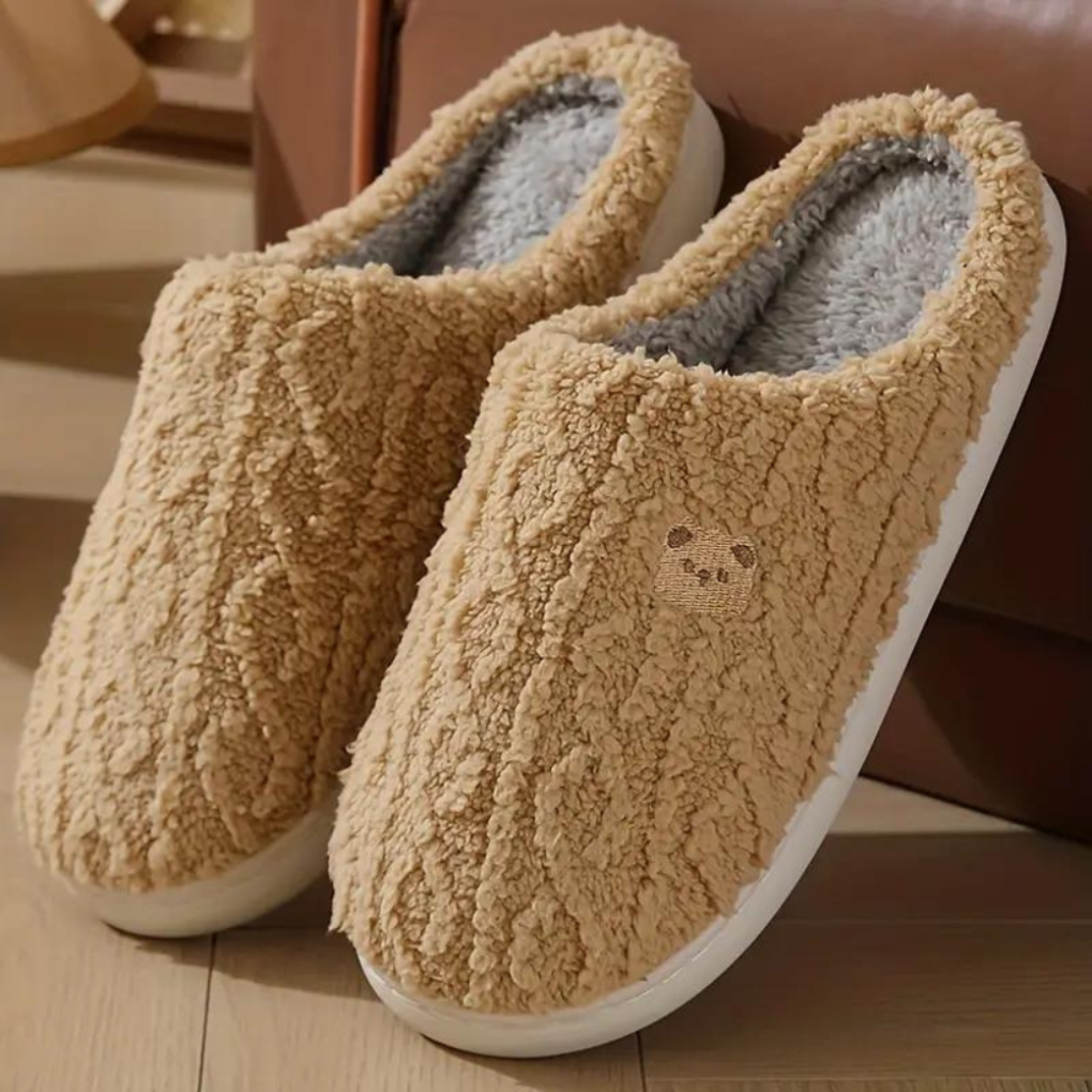 Warm Fuzzy Bear Cozy Slippers for Women