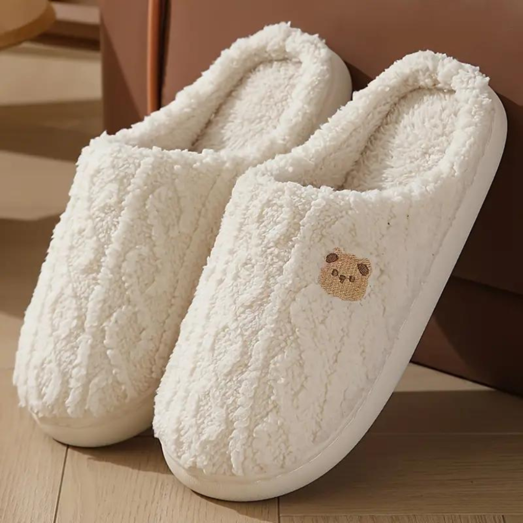 Warm Fuzzy Bear Cozy Slippers for Women - Olytrend