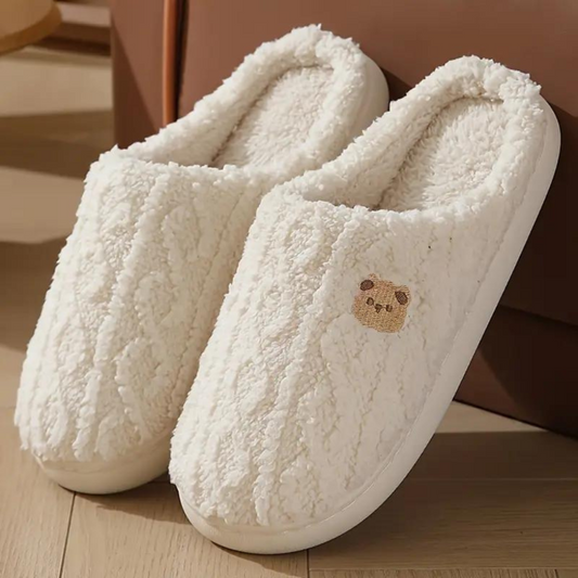 Warm Fuzzy Bear Cozy Slippers for Women - Olytrend