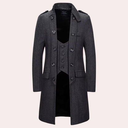 Modern Man's Stylish Mid-Length Johnny Jacket
