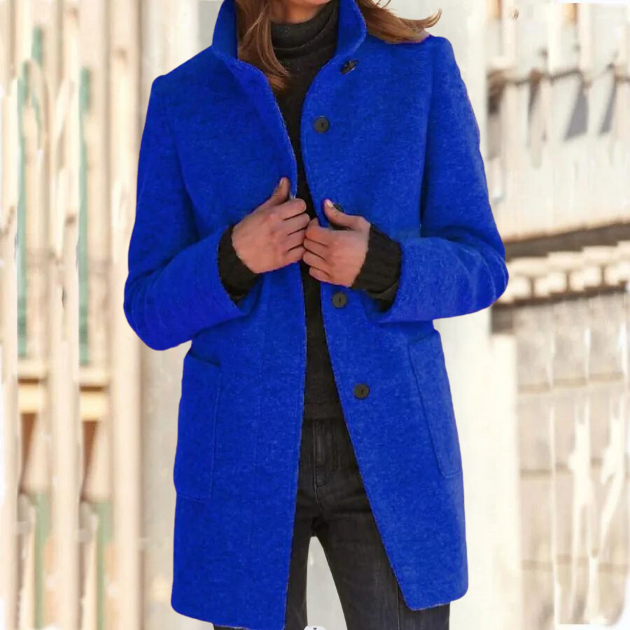 Camille: A stylish women's jacket featuring a stand-up collar