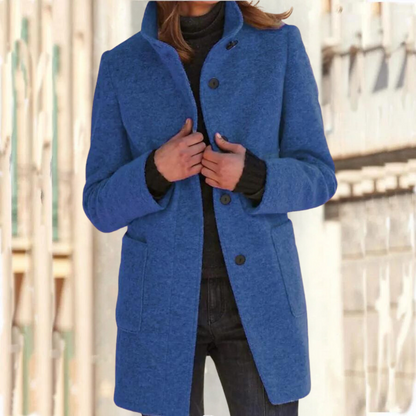 Camille: A stylish women's jacket featuring a stand-up collar