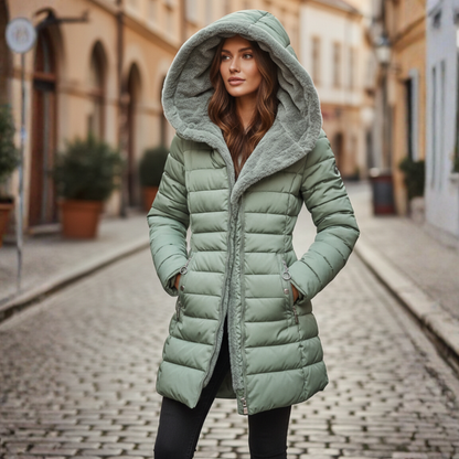 Warm Ladies Down Parka Coat