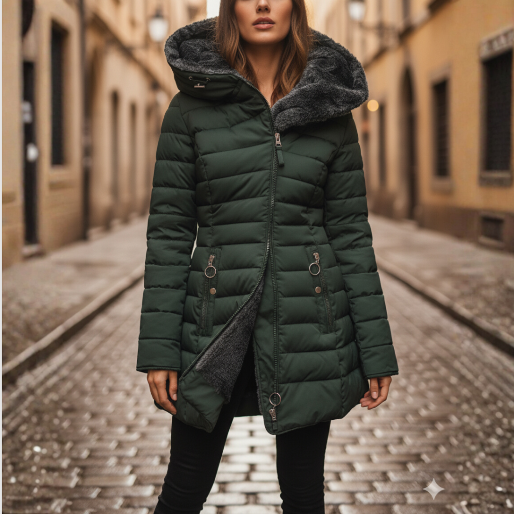 Warm Ladies Down Parka Coat