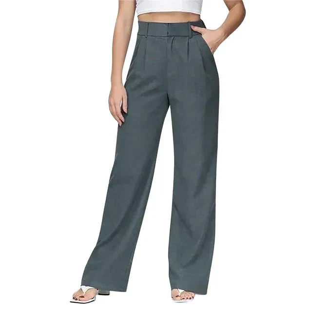 Waverly Wide-Leg High-Waist Trousers