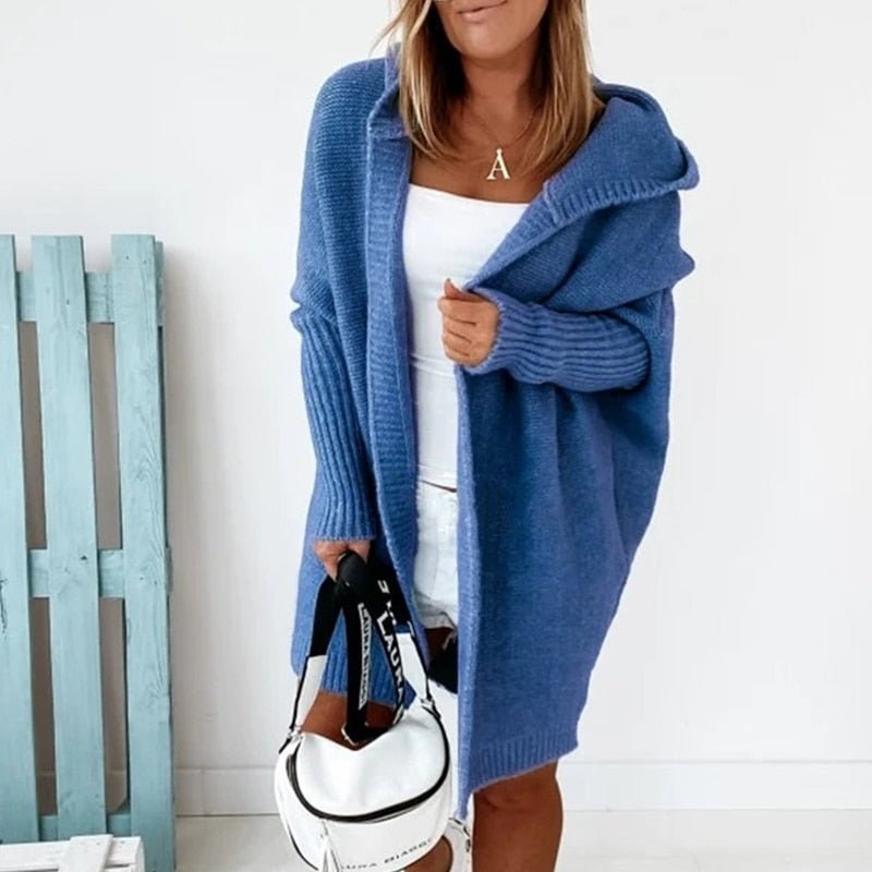 Women's hooded knit cardigan | Casual fit