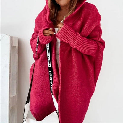 Women's hooded knit cardigan | Casual fit
