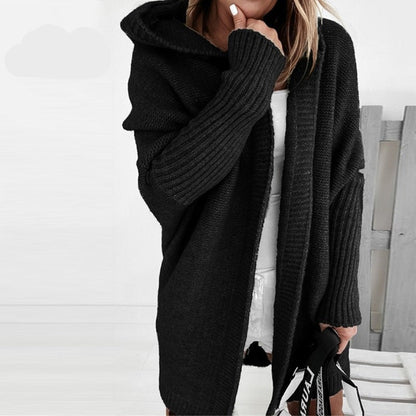 Women's hooded knit cardigan | Casual fit