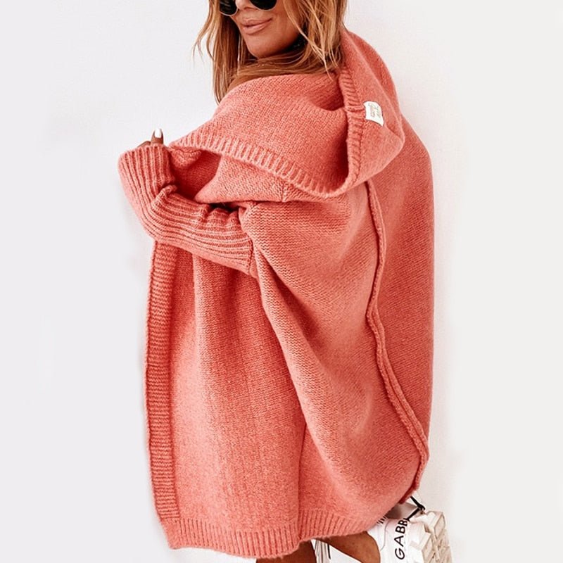 Women's hooded knit cardigan | Casual fit